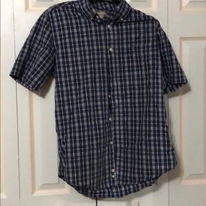 Checkered button down shirt